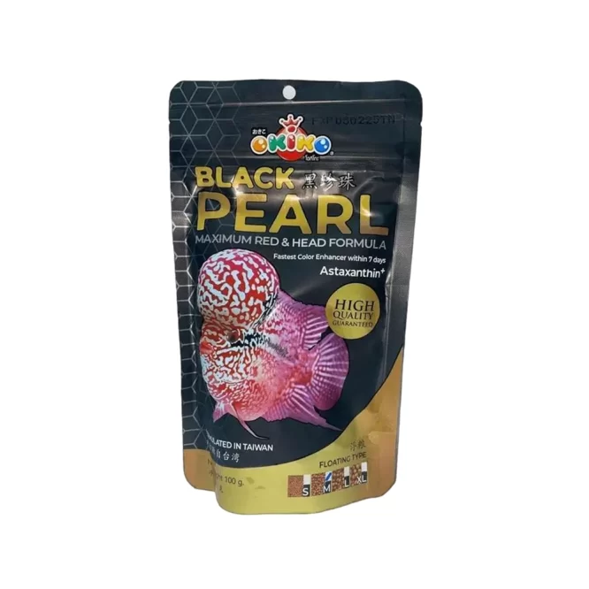 okiko black pearl flowerhorn fish food