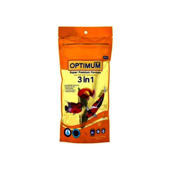 Optimum super premium 3 in 1 fish food 100gm (6%)