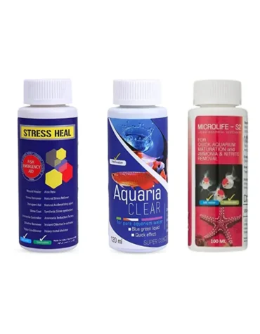 Aquatic Remedies Aquarium Fish Tank Must Have Starter Combo 100 ML - 3 Pcs Combo Starter Pack