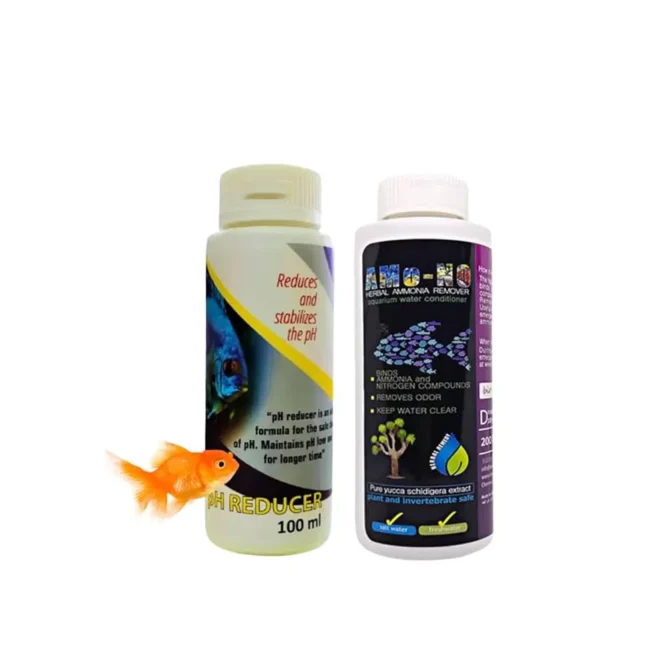 Aquatic Remedies (Pack of 2) Aquarium Fish Tank Water Conditioner (AMo-no Remover,100ml & pH Reducer,100ml)