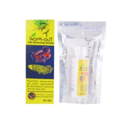 Aquatic Remedies Worm-Out Fish Deworming Formula, 60ML for Flower Horn, Discus, Arowana and All Other Fish