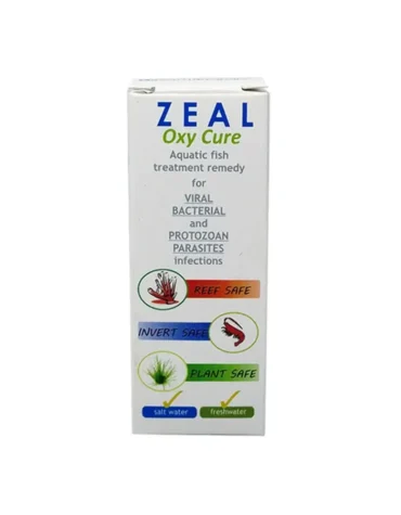 Aquatic Remedies Zeal Oxy Cure, 20G | Invertebrate safe medication powder. Anti bacterial, Anti viral, and Anti parasitic. reef safe. Supply immediate oxygen.