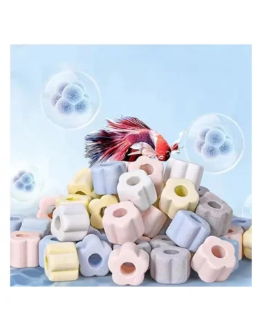 Aquarium Filter Media Ceramic Ring (Flower Type) with Free Net Bag