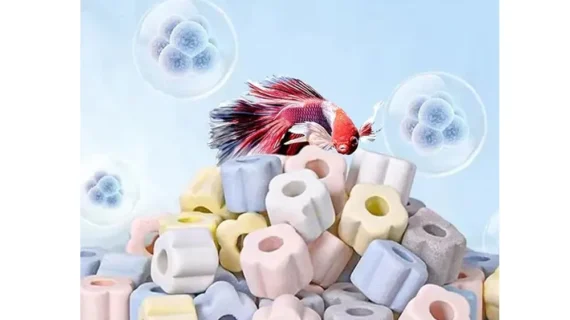 Aquarium Filter Media Ceramic Ring (Flower Type) with Free Net Bag