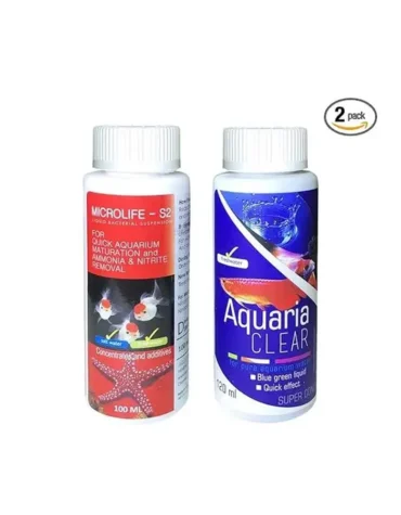 Aquarium Water Conditioner Combo (Aquaria Clear-120ml & Microlife-100ml Aquatic Remedies (Pack of 2)