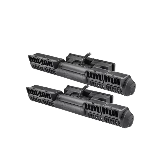 The pump that revolutionized water flow for aquariums has reached the pinnacle of design, performance and control. The Gyre Cloud Edition series incorporates all of the amazing features of the original Gyre 300 pumps and improved them to make the best GYRE flow pump yet. The flow cages and directors have undergone a complete design overhaul, now featuring 4 directions of vertical and horizonal flow, so you can mix and match configurations to get the perfect flow pattern for your aquarium. Control your pumps with the new Advanced Cloud Controller, or with any smart device from anywere in the world via the Syna-G Cloud app. Unique Flow Virtually Eliminates Dead Spots Evenly Distributed Linear Flow Discrete Design Four Clip-On Directional Flow Cages Horizontal and Vertical Flow Directions Waterproof Silent Suspension Magnet Mount Advanced Cloud Controller with 20 Wave Presets Control Worldwide via Syna-G Cloud App Specifications: Pump Dimensions - 12.75"L x 3"W x 1.5"H External Magnet Dimensions- 5"L x 0.5"W x 1.75"H Max-Flow - 5280 GPH Max Glass Thickness - 20mm / 3/4" Max Power Consumption - 52 watts @ 24VDC Controller to Pump Cable - 10ft Controller to Power Supply - 5ft Recommended for 80 up to 800+ gallon aquariums. What's Included? 2x XF350 Cloud Edition Pumps 1x Advanced Cloud Controller 1x Power Supply with Cable 1x Spare Bushings 1x Flow Directors & Protective Mesh Covers